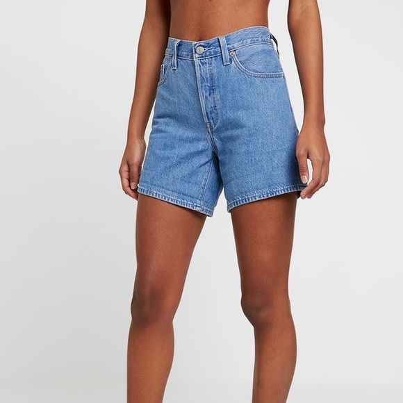 Blue Vintage High Waisted Jean Shorts - Picture 1 of 8